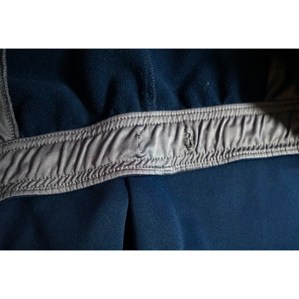 Adidas 2XL Climawarm Track Pants Blue & Gray 3 Stripe Fleece Athletic AV1001